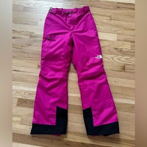 The North Face Girl’s Fuchsia and Black Snow SKI Pants size 12